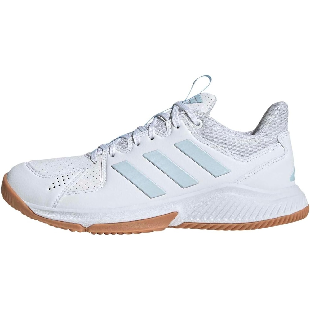 image:imageadidas Womens Court Flight Indoor Volleyball Volleyball Sneakers Shoes PinkWhiteIce BlueGum