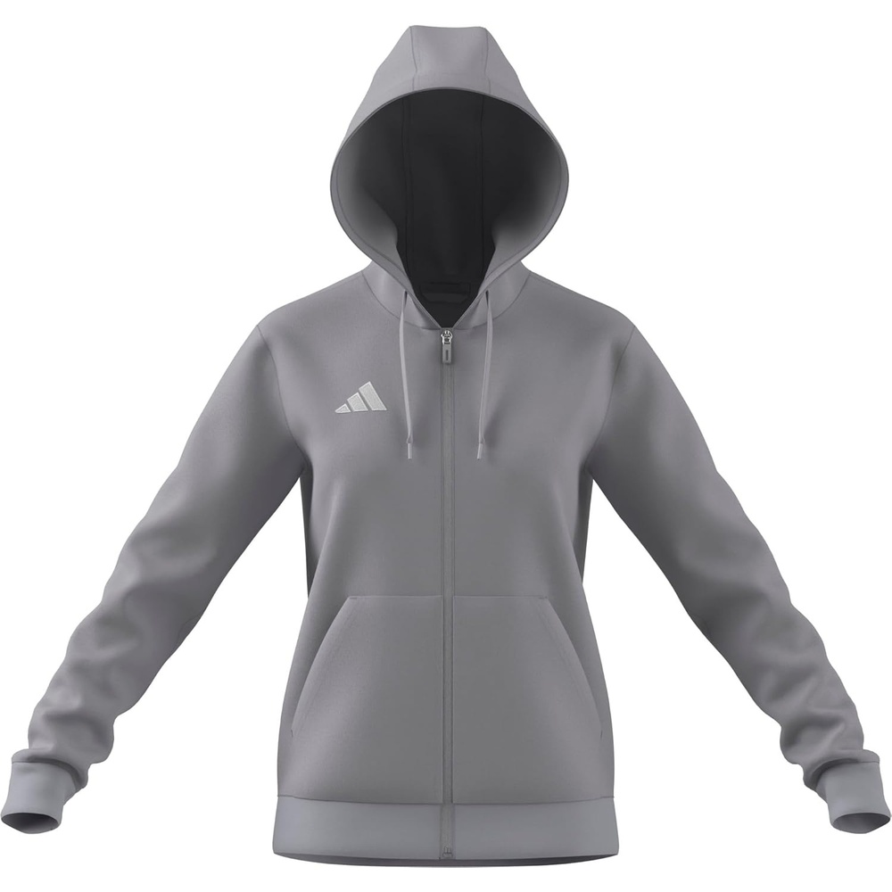 image:imageadidas Womens Entrada 26 Fullzip HoodieTeam Light GreyWhite