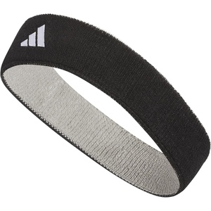 Adidas Unisex Interval Reversible Headband – Athletic Sports Sweatband(Black/White/Aluminum 2)