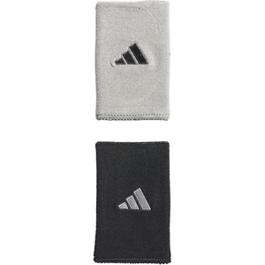 Adidas Unisex-Adult Interval Reversible Wristband – Athletic Sweatband for Men and Women(Black/Aluminum 2/White/2.0/Large)