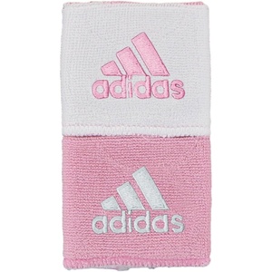 Adidas Unisex-Adult Interval Reversible Wristband – Athletic Sweatband for Men and Women(Gala Pink/ White White/ Gala Pink/1.0)