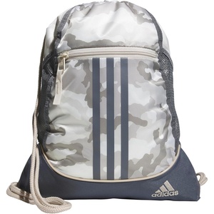 adidas Alliance Sackpack – Drawstring Backpack for Sports, Small Gym Bag(Camouflage Wonder Beige/Onix Grey/Alumina Beige/2)