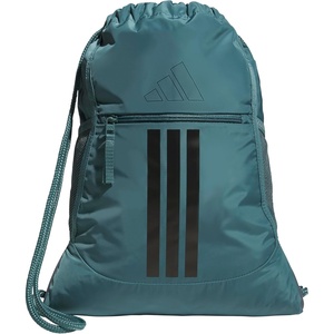 adidas Alliance Sackpack – Drawstring Backpack for Sports, Small Gym Bag(Preloved Teal Green/Black/3)