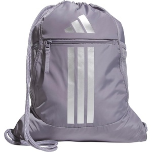 adidas Alliance Sackpack – Drawstring Backpack for Sports, Small Gym Bag(Slate Grey/Silver Metallic/3)