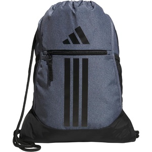 adidas Alliance Sackpack – Drawstring Backpack for Sports, Small Gym Bag(Twill Onix Grey/Black/3)
