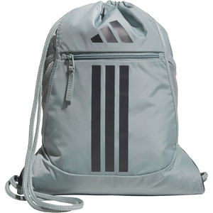 adidas Alliance Sackpack – Drawstring Backpack for Sports, Small Gym Bag(Wonder Sage Green/Grey Six/3)
