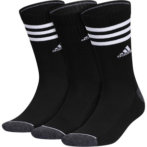 adidas Cushioned Crew Socks 3-Pair(Black/Onix Grey/White/3-stripe/3)