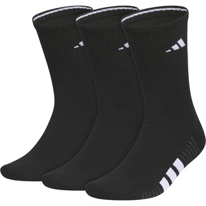 adidas Cushioned Crew Socks 3-Pair(Black/White/Carbon Grey/4)
