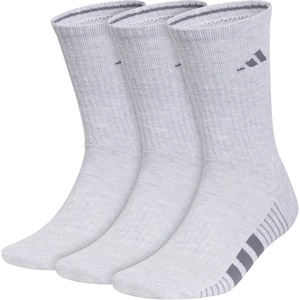 adidas Cushioned Crew Socks 3-Pair(Cool Light Heather/Onix Grey/Grey/4)