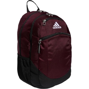 adidas Striker 3 Team Sports Backpack – Daypack for Sports Gym Travel, 36L(Team Maroon/Black/White)