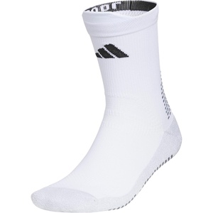 adidas Unisex 5-Star Silicone Grip Crew Socks (1 Pair) for Training and Multiple Sports(White/Black)