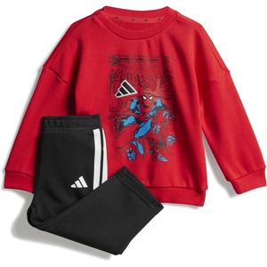 adidas Unisex-Baby Marvel Joggers Set(Pure Ruby/White)