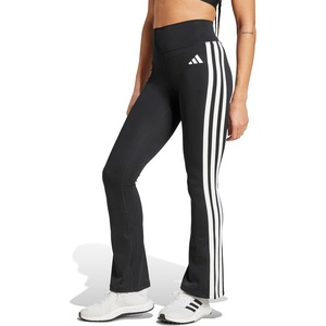 adidas Women’s Optime Essentials 3-Stripes Flared Training Leggings(Black/White)
