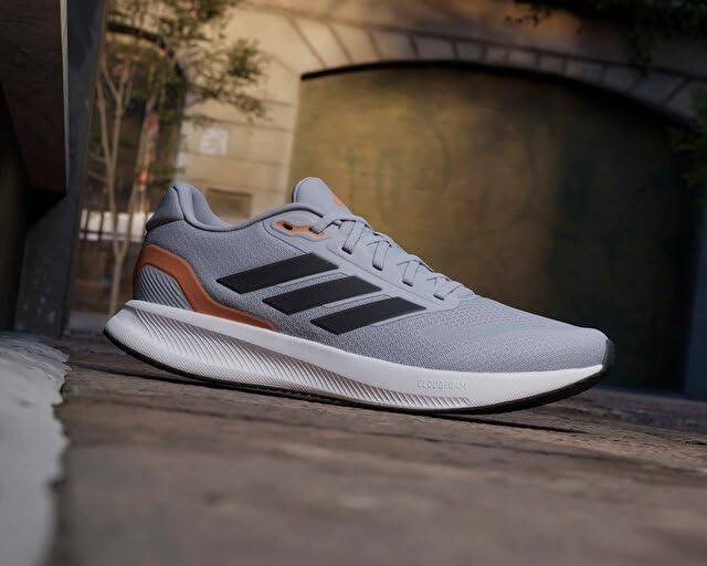 image:imageAdidas Mens Run Falcon 5Halo SilverBlackDusky Orange