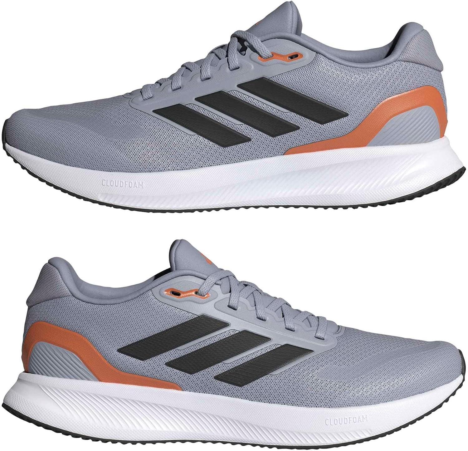 image:imageAdidas Mens Run Falcon 5Halo SilverBlackDusky Orange