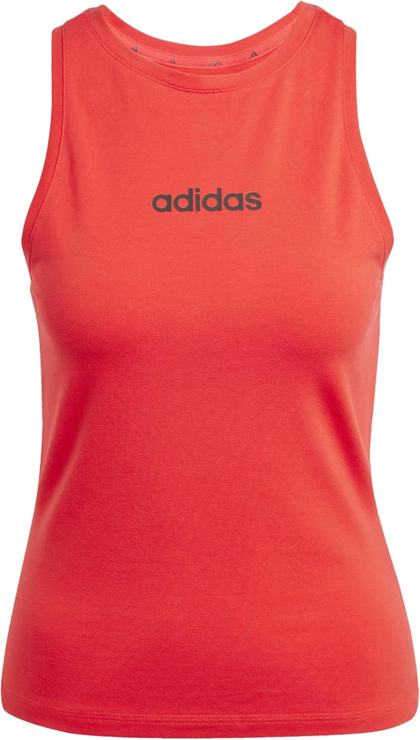 image:imageAdidas Womens Essentials Linear Slim Cotton Tank TopPure RubyBlack