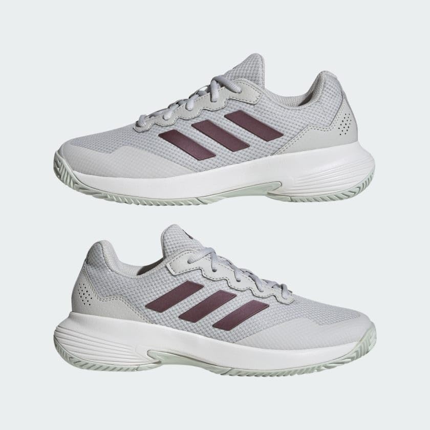 image:imageAdidas Womens Gamecourt 2 WSneakerGreyAurora MetallicWhite