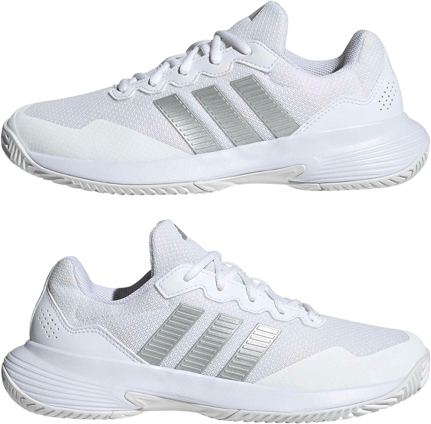 image:imageAdidas Womens Gamecourt 2 WSneakerWhiteSilver MetallicSilver Metallic