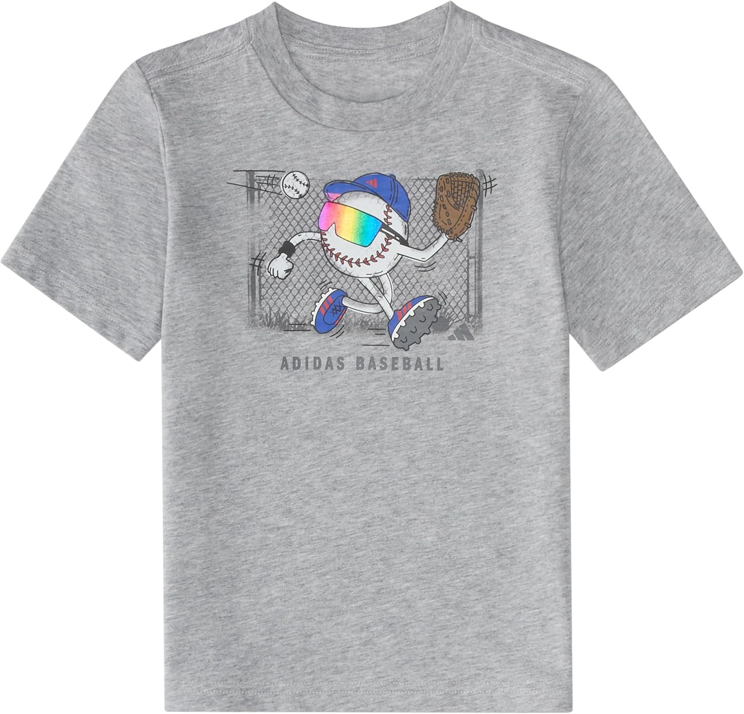 image:imageadidas Baby Boys Twopiece Short Sleeve Printed Graphic Tshirt and Shorts Clothing SetMedium Grey Heather