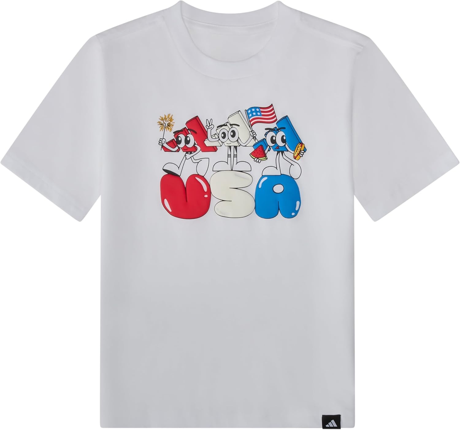 image:imageadidas Baby Boys Twopiece Short Sleeve Printed Graphic Tshirt and Shorts Clothing SetWhite