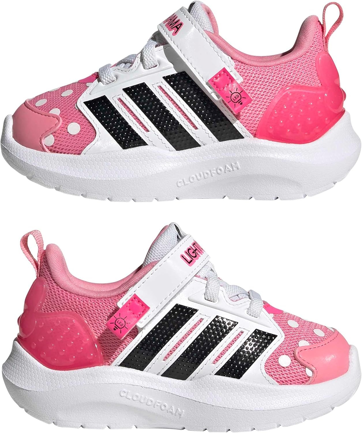 image:imageadidas Baby Lightorama ShoeBliss PinkBlackLucid PinkMinnie Mouse