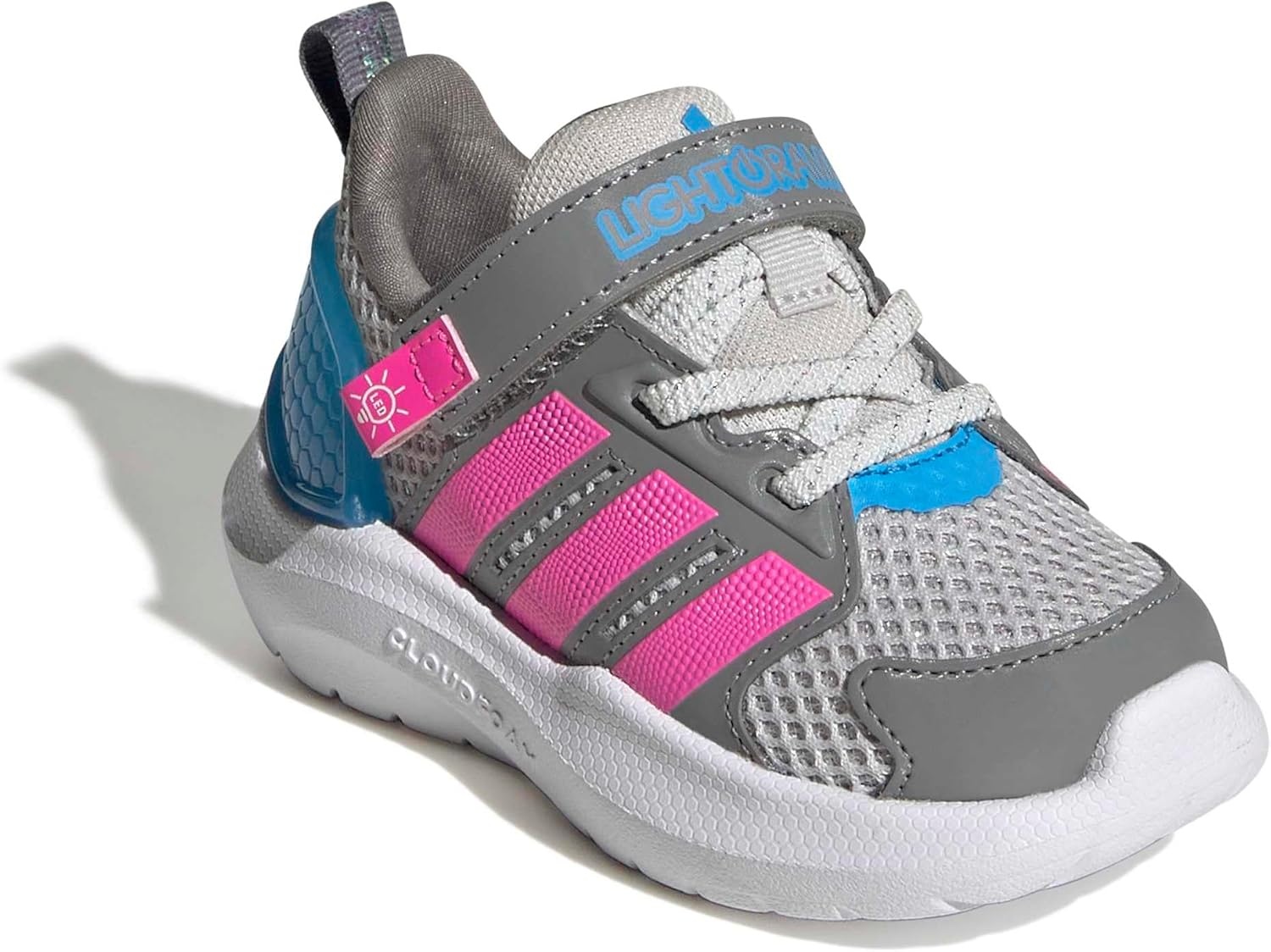 image:imageadidas Baby Lightorama ShoeGreyLucid PinkLucid Aquamarine