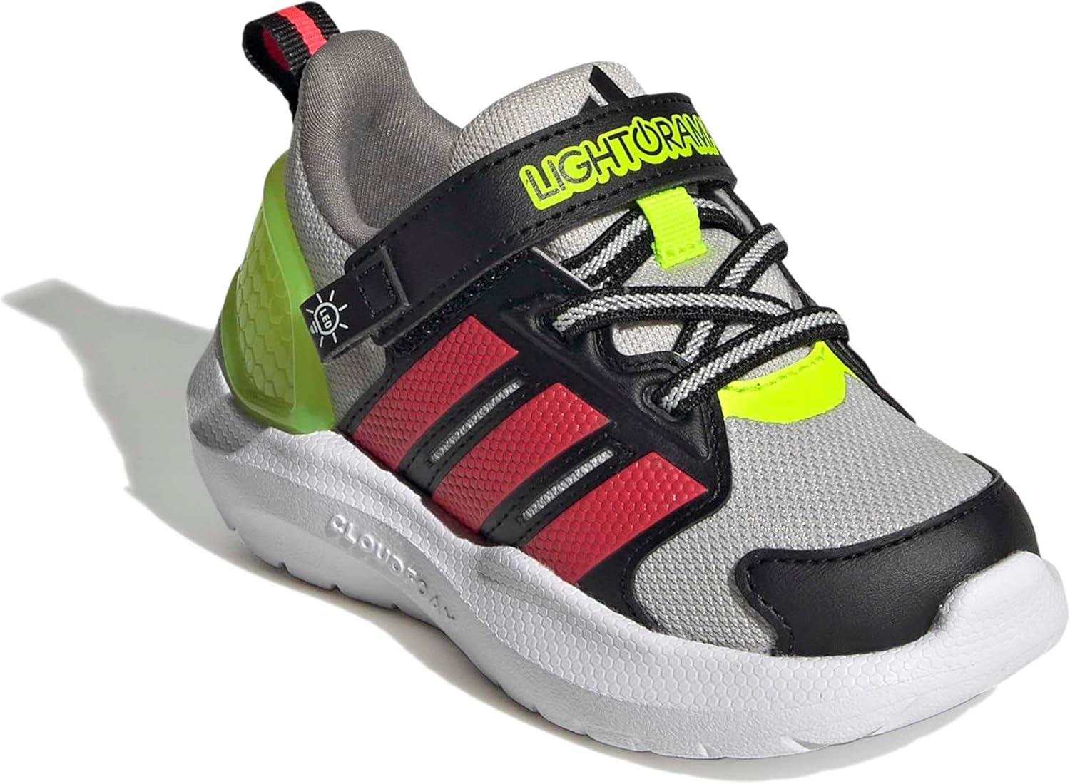 image:imageadidas Baby Lightorama ShoeGreyLucid RedLucid Lemon