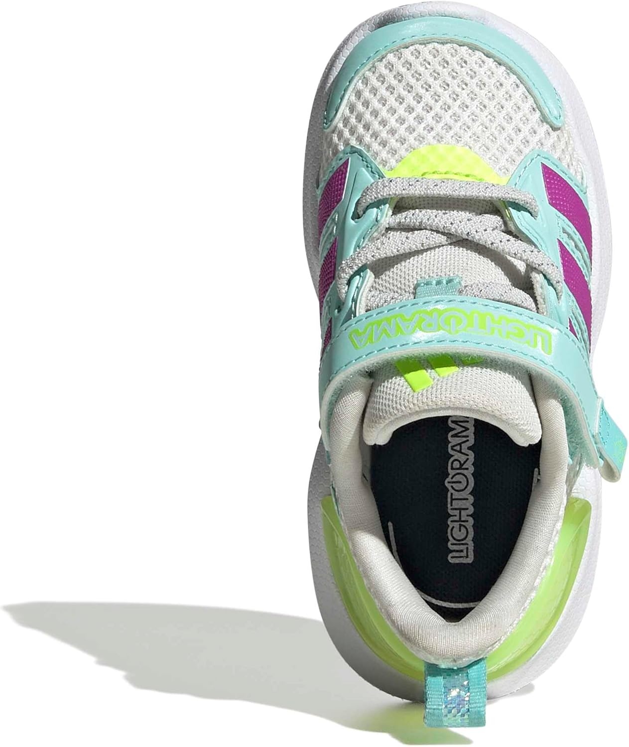 image:imageadidas Baby Lightorama ShoeWhitePurple BurstLucid Lemon