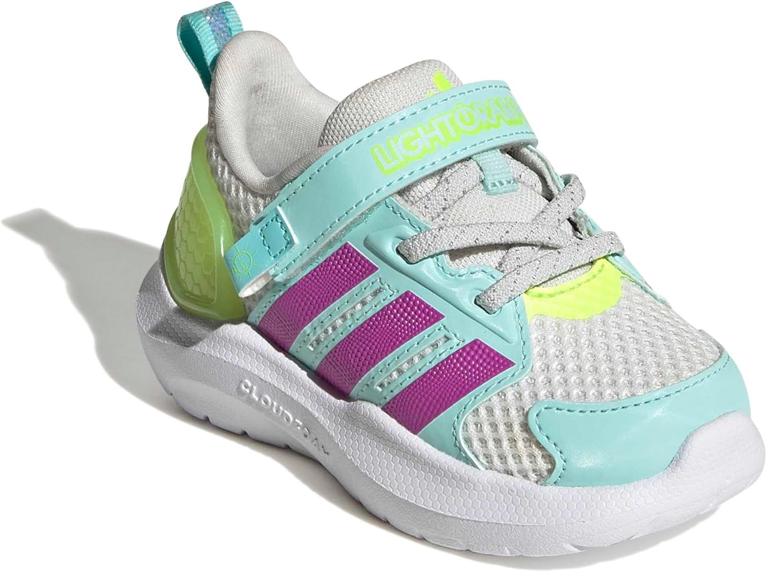 image:imageadidas Baby Lightorama ShoeWhitePurple BurstLucid Lemon