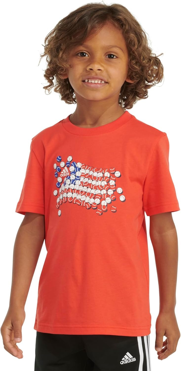 image:imageadidas Boys Stay Dry Climalite Short Sleeve TShirtBright Red