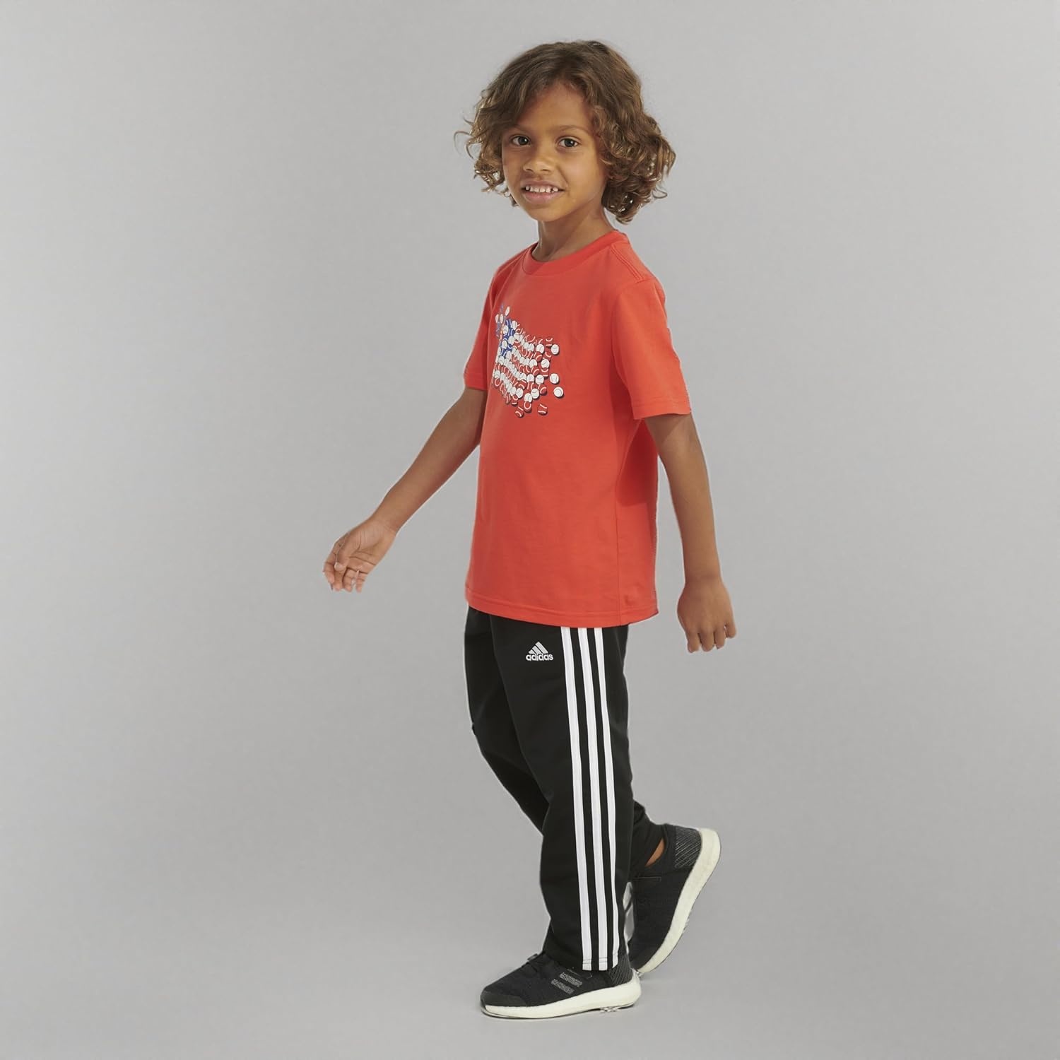 image:imageadidas Boys Stay Dry Climalite Short Sleeve TShirtBright Red