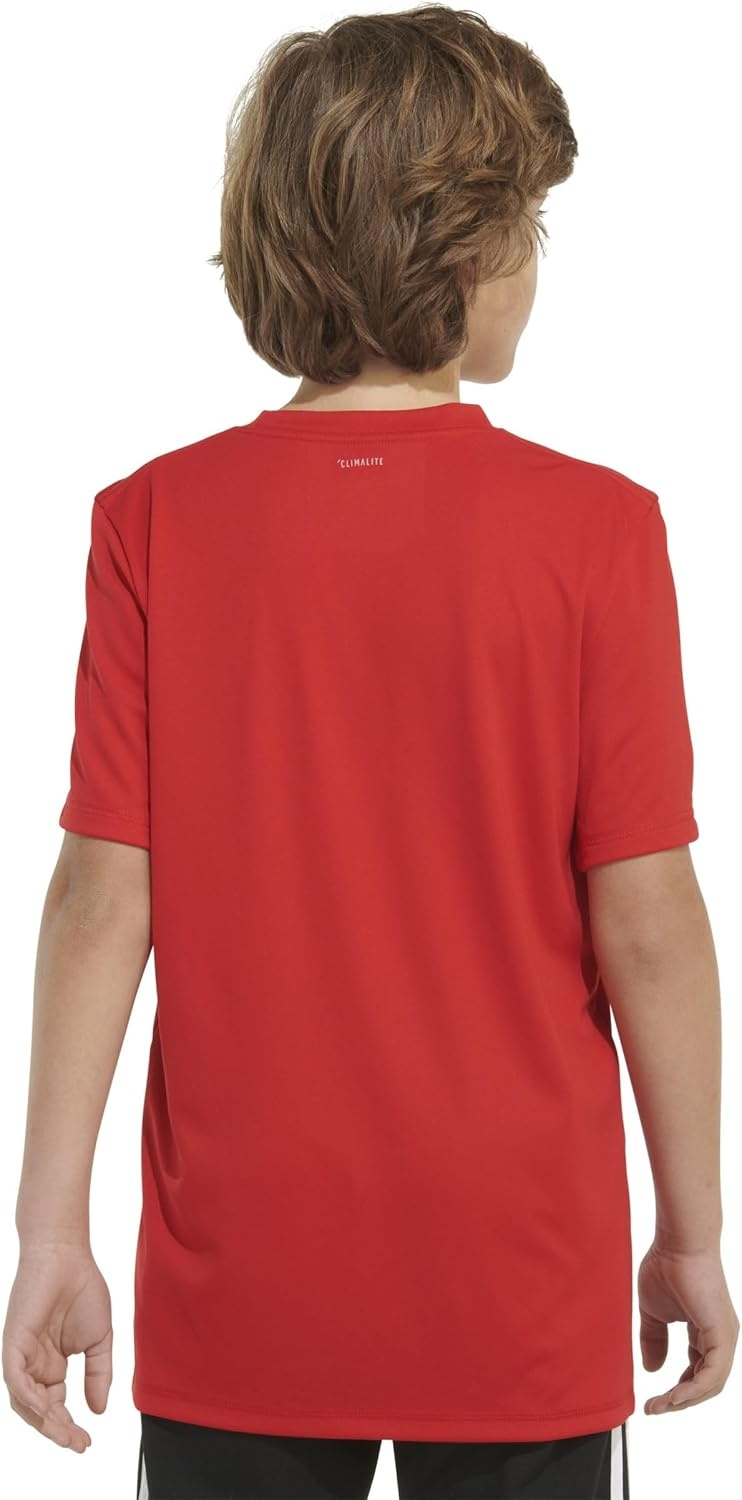 image:imageadidas Boys Stay Dry Climalite Short Sleeve TShirtScarlet Adi