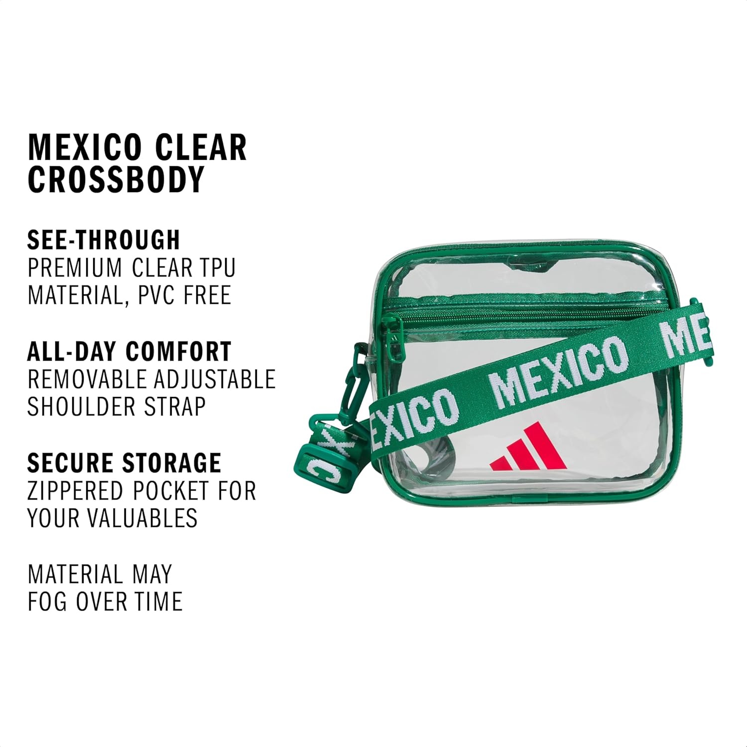 image:imageadidas Clear Stadium Bag Small Transparent Crossbody 4LMexico
