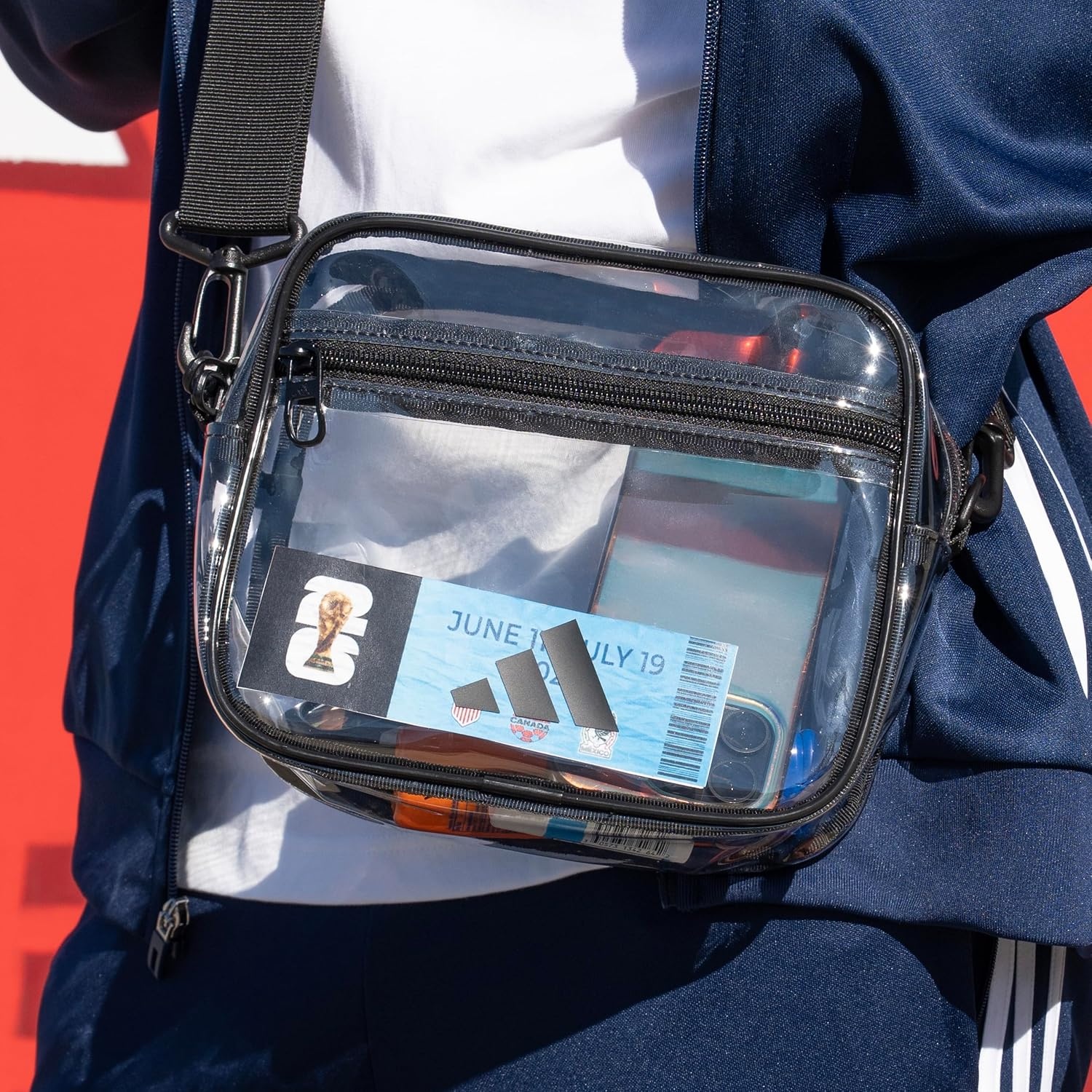 image:imageadidas Clear Stadium Bag Small Transparent Crossbody 4LUsa