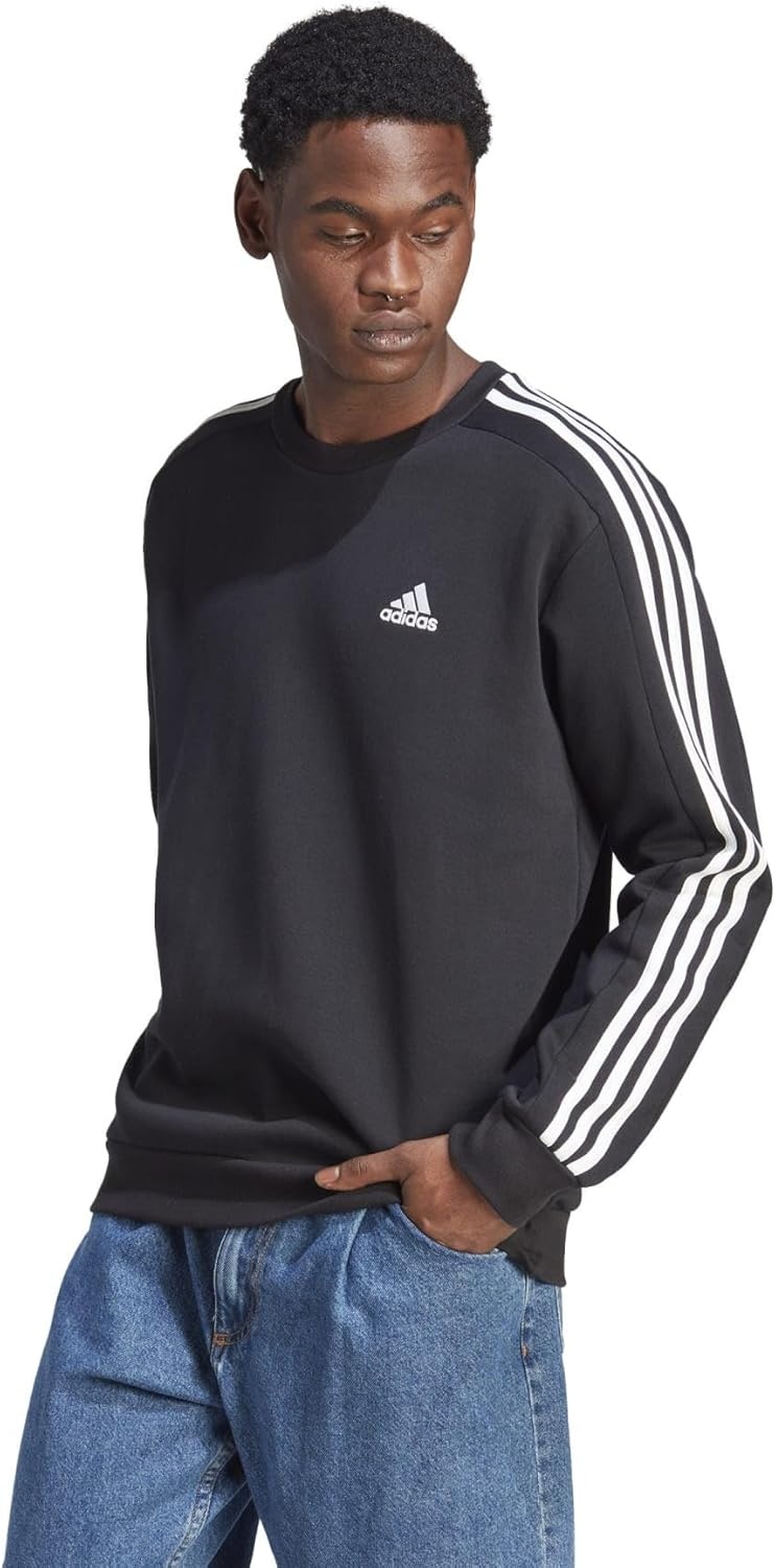image:imageadidas Essentials Fleece 3Stripes SweatshirtBlack