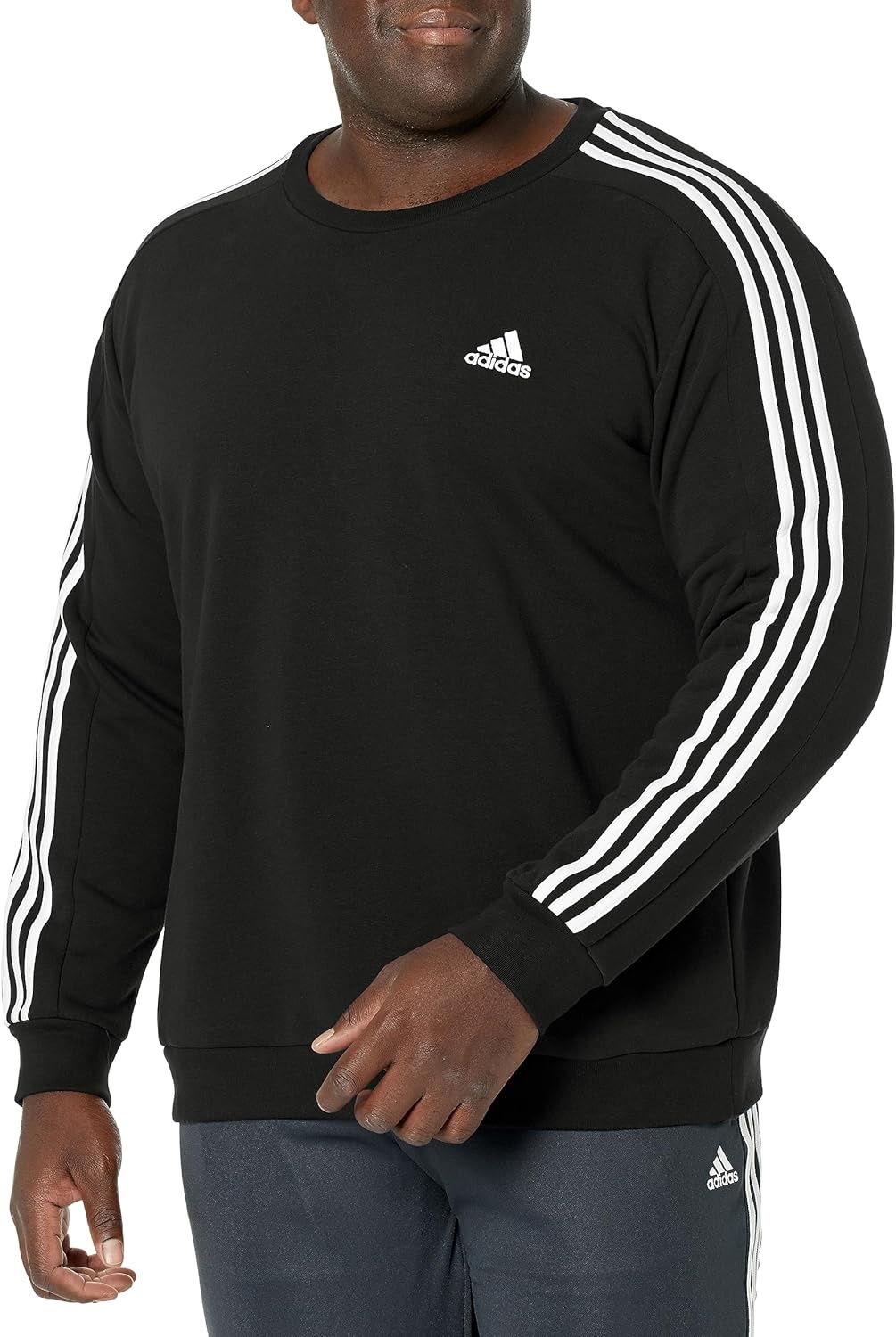 image:imageadidas Essentials Fleece 3Stripes SweatshirtBlack