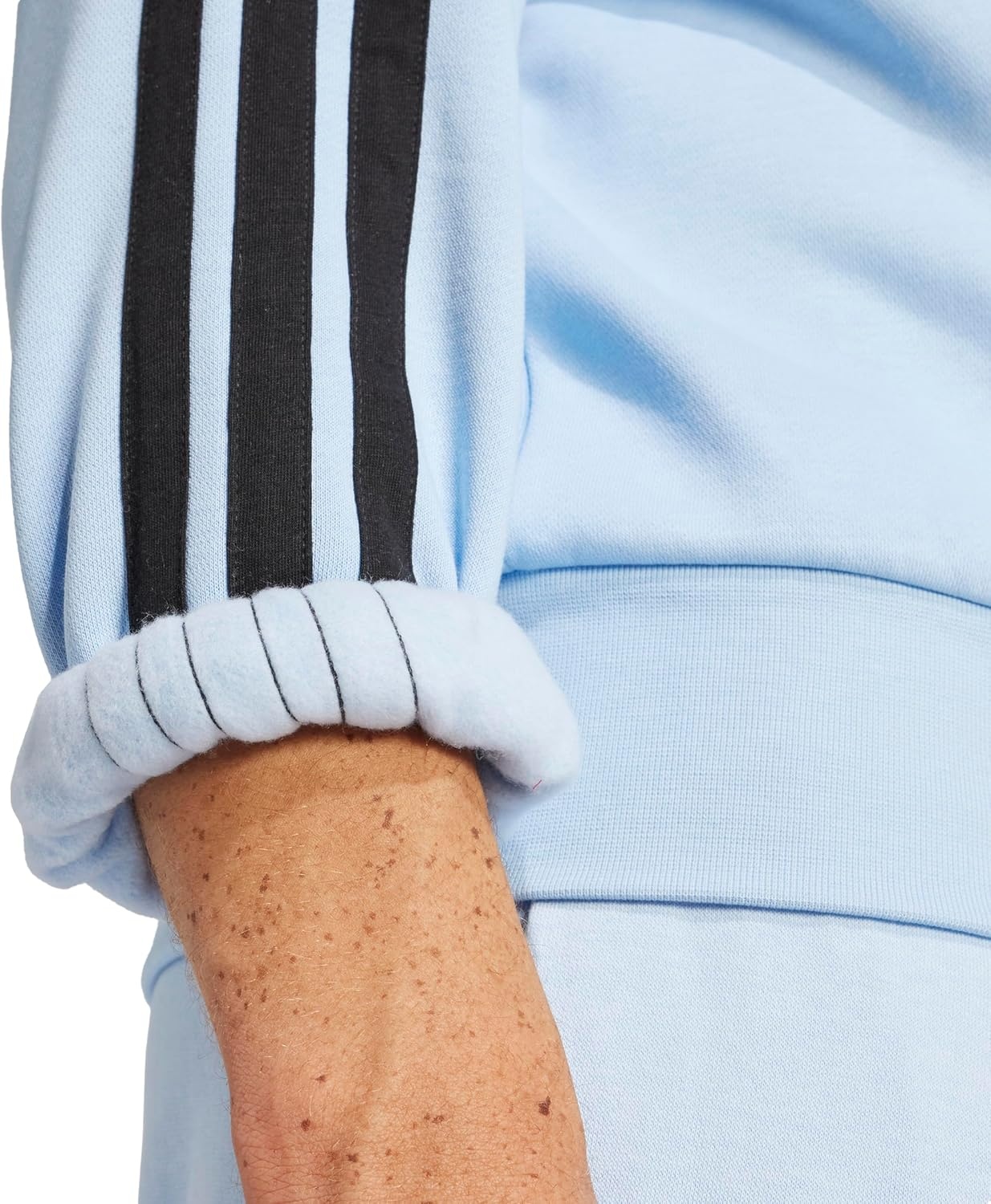 image:imageadidas Essentials Fleece 3Stripes SweatshirtBlueBlack