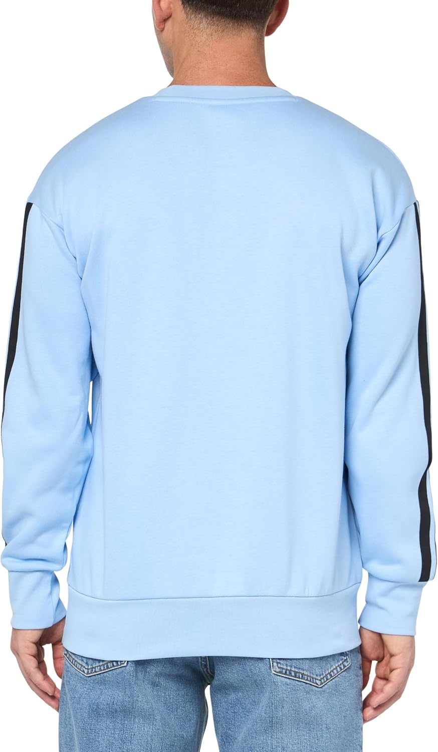 image:imageadidas Essentials Fleece 3Stripes SweatshirtBlueBlack