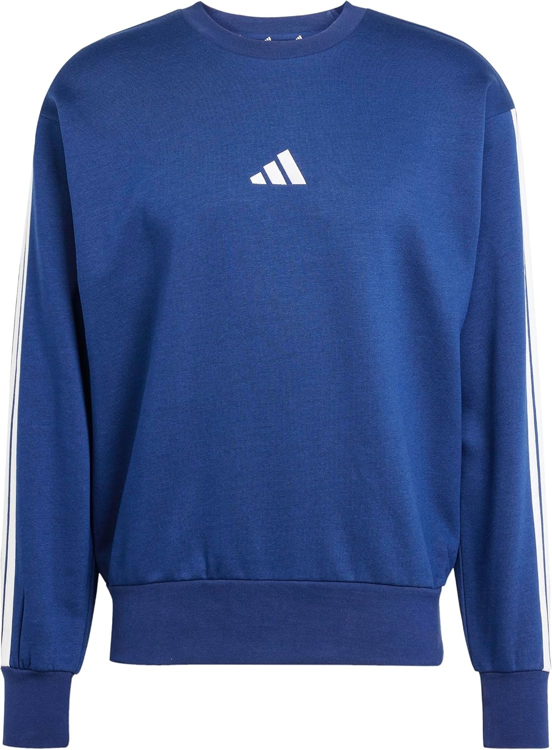 image:imageadidas Essentials Fleece 3Stripes SweatshirtDark BlueWhite
