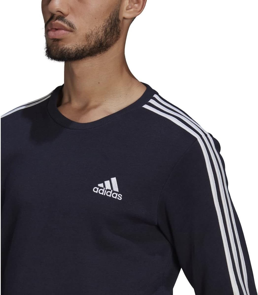 image:imageadidas Essentials Fleece 3Stripes SweatshirtInkWhite