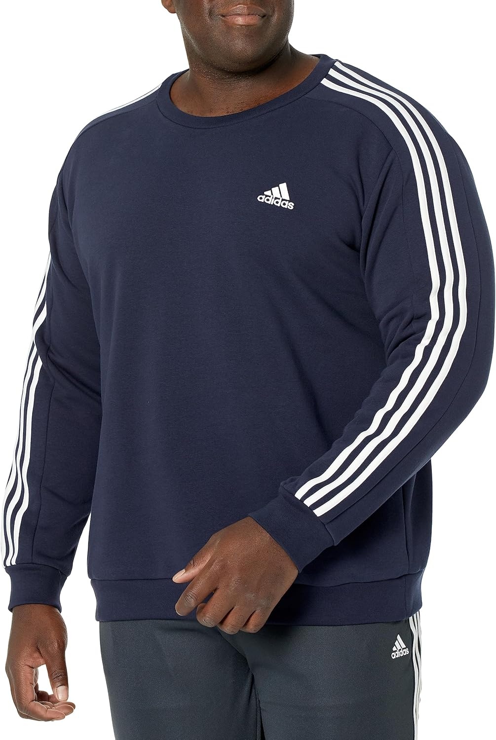 image:imageadidas Essentials Fleece 3Stripes SweatshirtLegend Ink