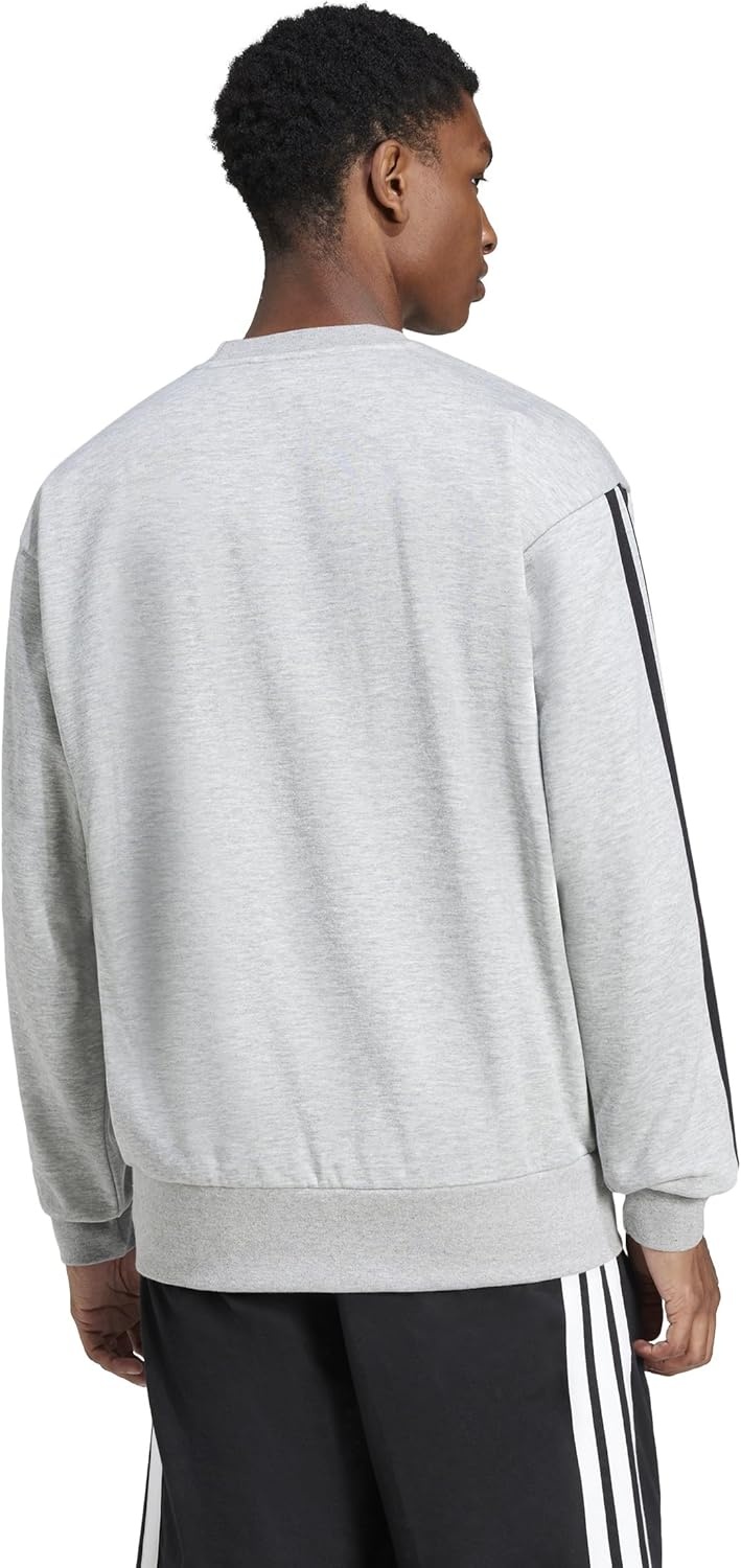 image:imageadidas Essentials Fleece 3Stripes SweatshirtMedium Grey Heather