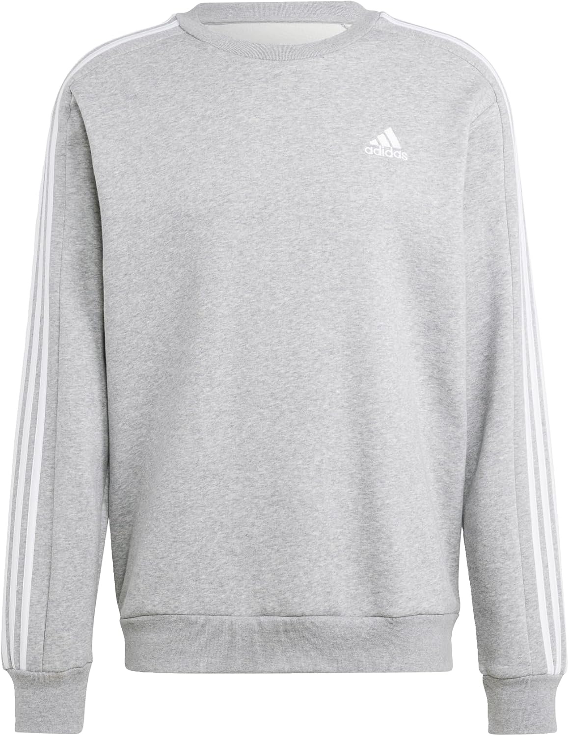image:imageadidas Essentials Fleece 3Stripes SweatshirtMedium Grey Heather2021