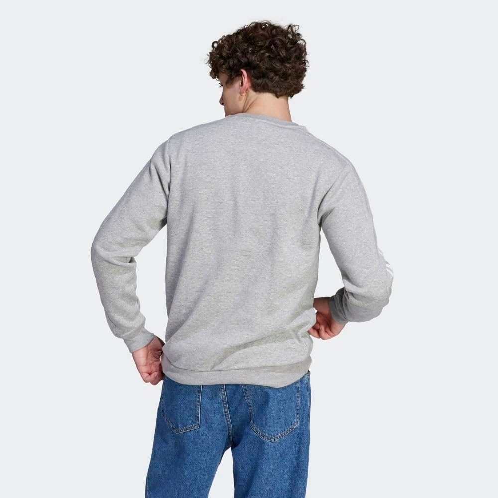 image:imageadidas Essentials Fleece 3Stripes SweatshirtMedium Grey Heather2021
