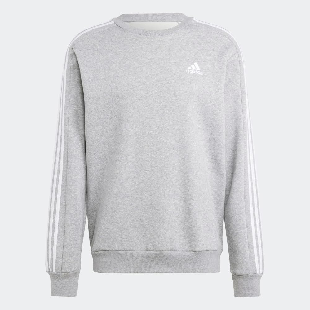 image:imageadidas Essentials Fleece 3Stripes SweatshirtMedium Grey Heather2021