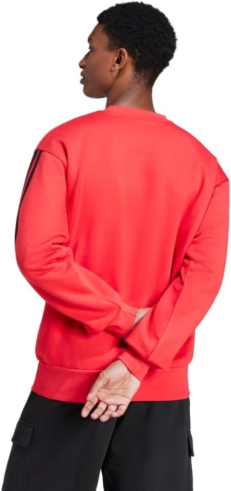 image:imageadidas Essentials Fleece 3Stripes SweatshirtPure RubyBlack