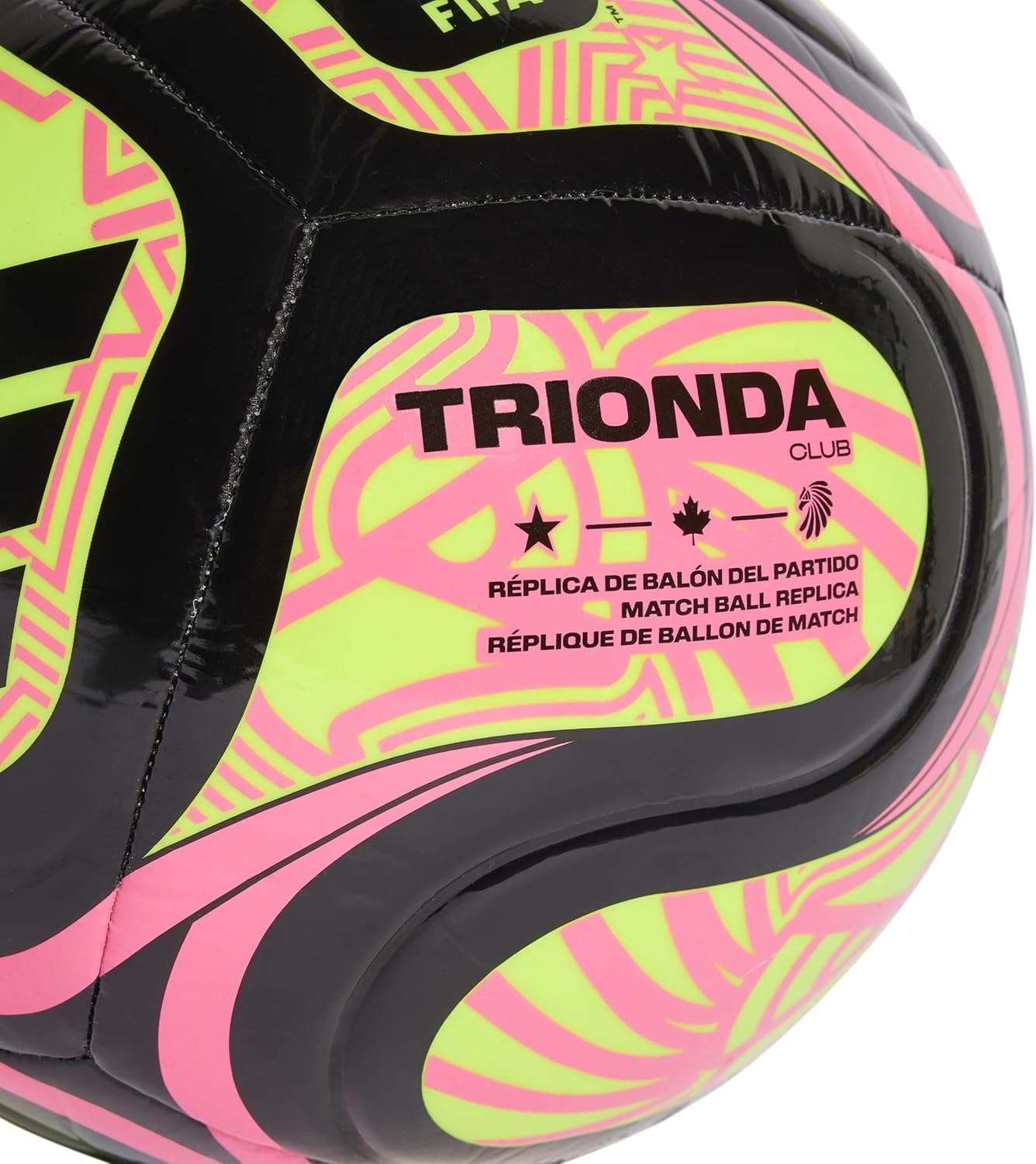image:imageadidas FIFA World Cup 26 Trionda Host Nation League Soccer BallBlackLucid LemonLucid Pink