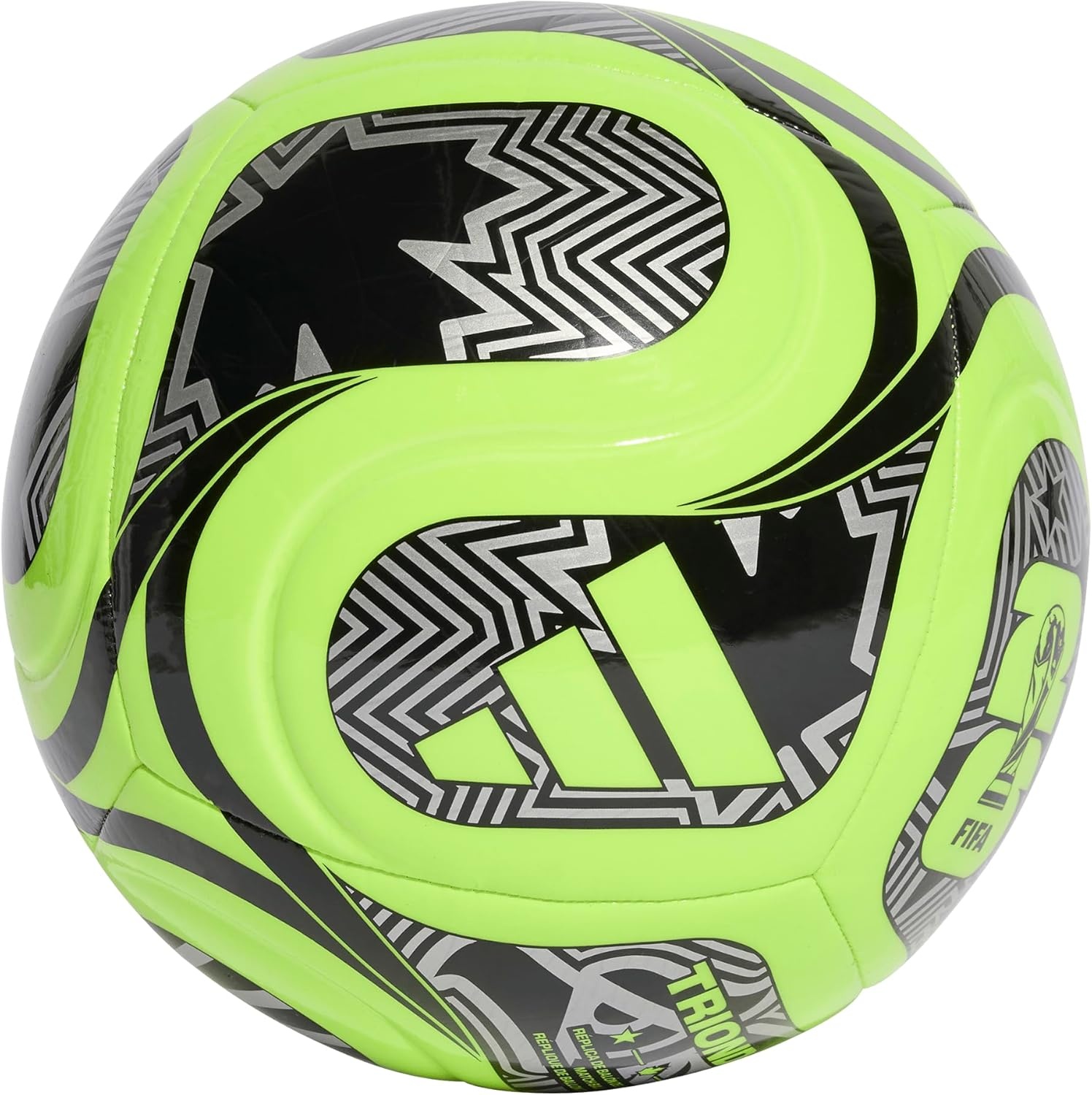 image:imageadidas FIFA World Cup 26 Trionda Host Nation League Soccer BallLucid LemonBlackSilver Metallic
