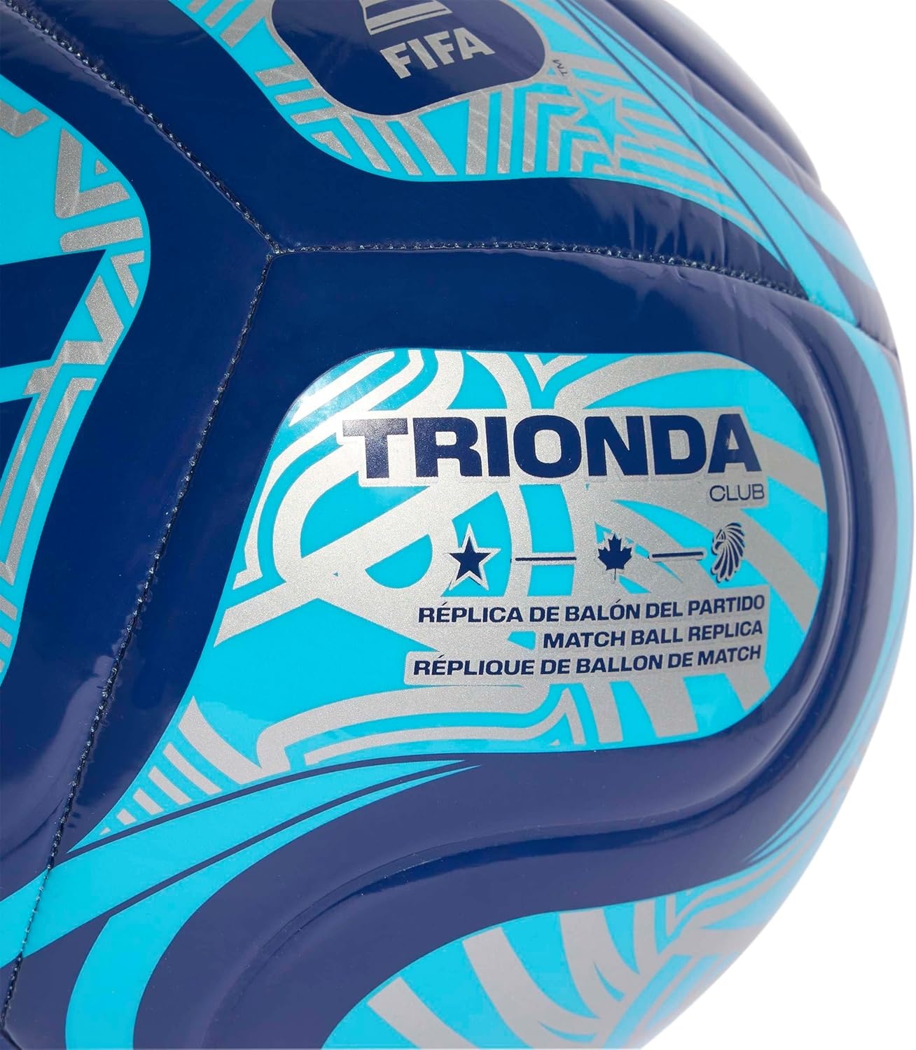 image:imageadidas FIFA World Cup 26 Trionda Host Nation League Soccer BallNight IndigoSemi Pink GlowSilver Metallic Club