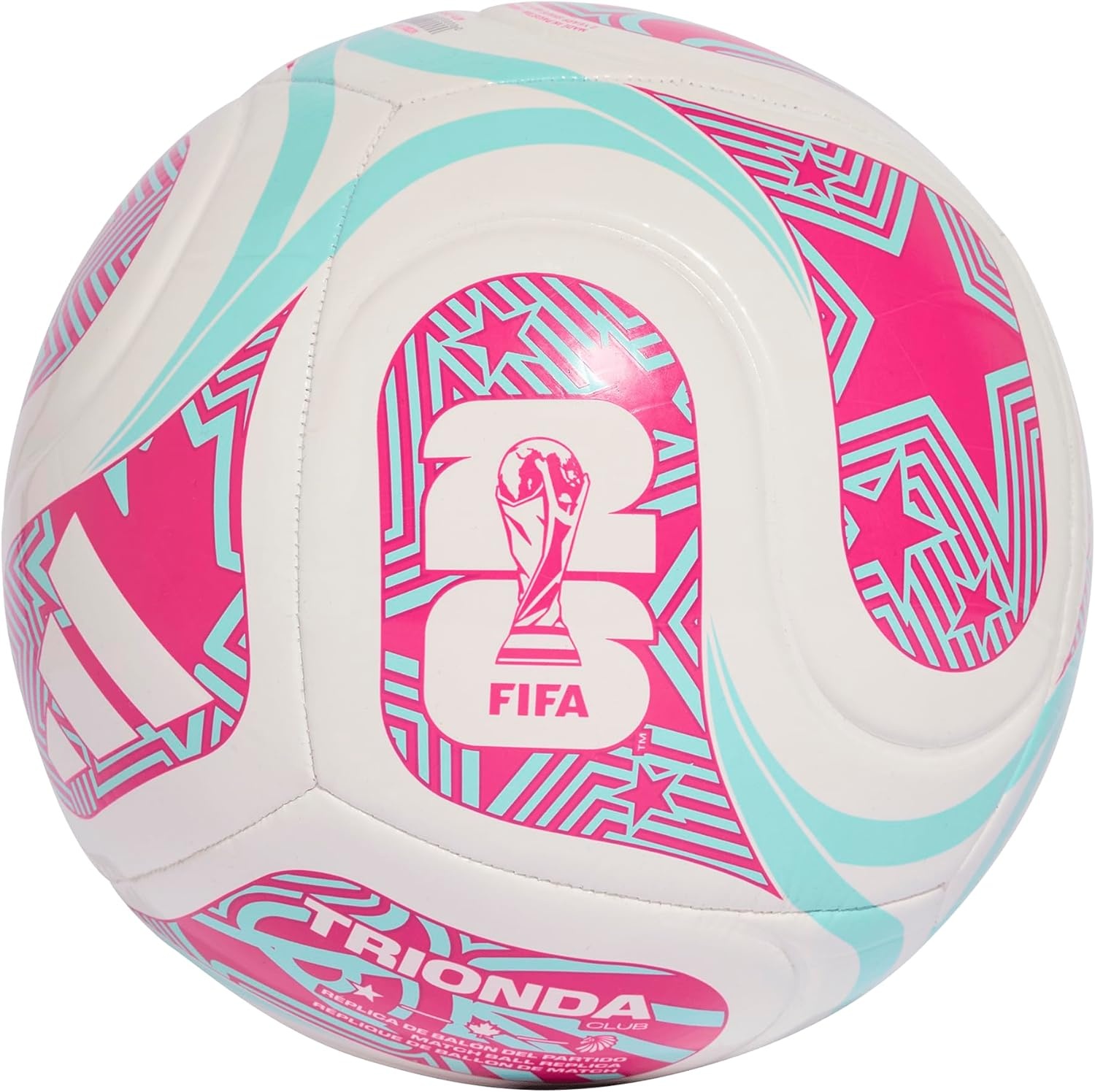 image:imageadidas FIFA World Cup 26 Trionda Host Nation League Soccer BallWhiteFlash AquaShock Pink Club